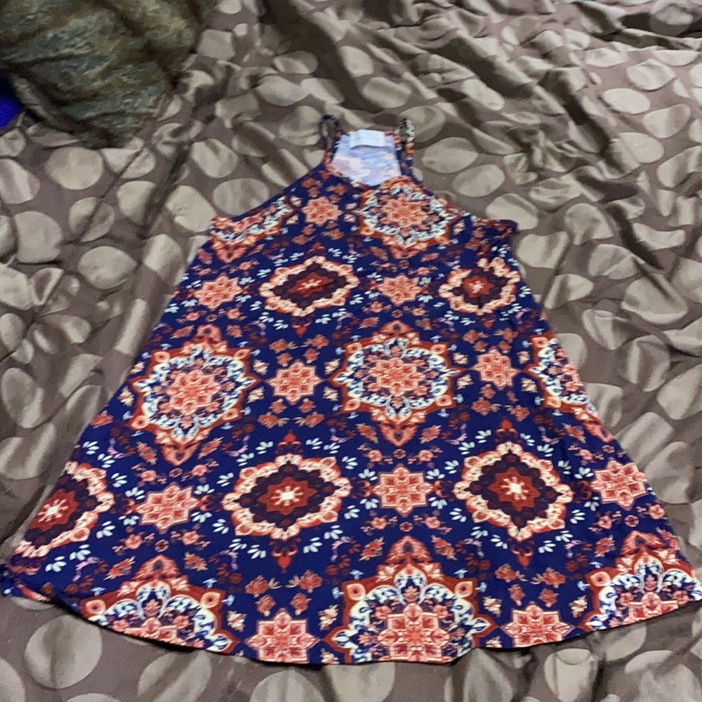 French Grey Floral Dress